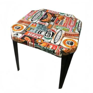 Imagem de Kit 6 Capas Mesa 70x70 Plástico Impermeável Estampada,Bar Restaurante Lanchonete para Proprietários(KIT 6 CAPAS LANCHE FAST FOOD)