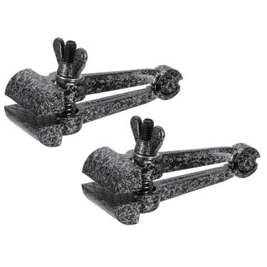 Imagem de HARFINGTON 2 peças de torno de mesa universal 1-17/32" (39 mm) braçadeira de bancada portátil para perfuração de marcenaria, conduíte de corte de metal, preto