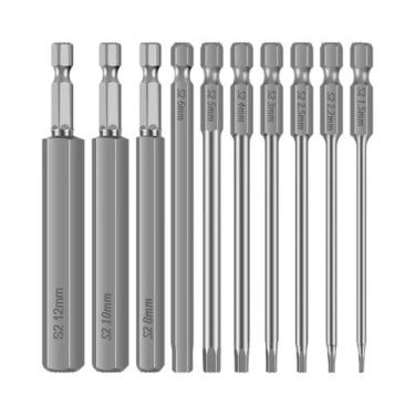 Imagem de Conjunto De Brocas De Chave Allen Elétrica Com Haste Hexagonal De 1/4,