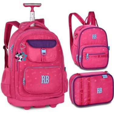 Imagem de Kit Mochila de Rodinhas Rebecca Bonbon Urban Mix Original Lancheira Té