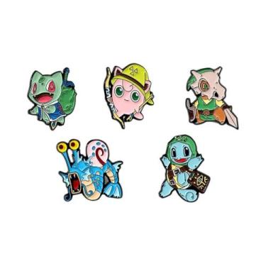 Imagem de Broche De Esmalte Do Pokémon Squirtle, 5 Peças, Pins De Anime, Distint