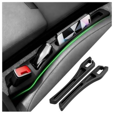 Imagem de CXCCOI Organizador de enchimento de lacunas de assento de carro de 2 peças com suporte de telefone, enchimento de lacuna de carro atualizado bloqueia itens de cair, receptor de assentos de carro 2 em
