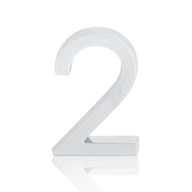 Imagem de NumRealm Números de casa, letras de número de caixa de correio 3D à prova d'água, endereço externo autoadesivo, jardim, apartamento, hotel, prata (2)