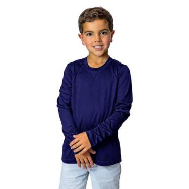 Imagem de Camiseta Básica Algodão Infantil Manga Longa - Slim Fitness Fashion, A
