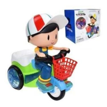 Imagem de Brinquedo Triciclo Bate E Volta Empina Gira 360 Com Sons Luz(Menino) -