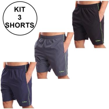 Imagem de Kit 3 Shorts Curto Tactel Com Elastano-Masculino