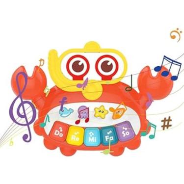 Imagem de Brinquedo Teclado Piano Caranguejo Musical com Som e Luzes - Fenix FBB