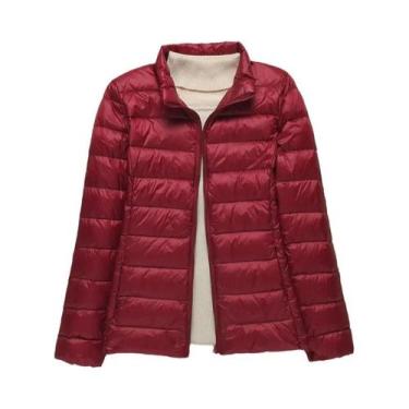 Imagem de Jaqueta Feminina Slim Fit De Plumas De Pato Brancas, Moda De Inverno, 