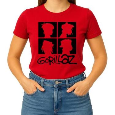Imagem de Camisa Camiseta de Algodão Masculina Feminina Unissex Banda GorillazZ 