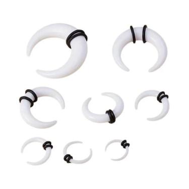 Imagem de Kit De Piercing Com 8 Peças De Expansores De Orelha Em Acrílico Em Esp