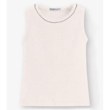 Imagem de Regata Ribana 2x1 Feminina Trick Nick Bege, 4, Bege