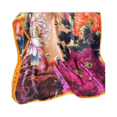 Imagem de Lenço de primavera feminino design de luxo material de poliéster lenço