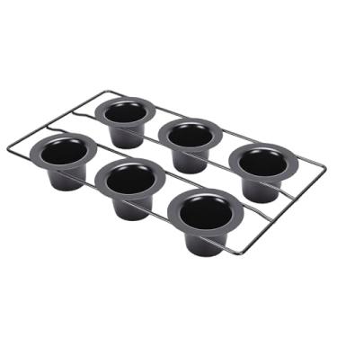 Imagem de Generic Panela Popover de 6 Xícaras, Assadeira Antiaderente de Aço Carbono para Assar Com Copos Cônicos Profundos, Fácil de Limpar, Segura para Máquina de Lavar Louça para Muffins