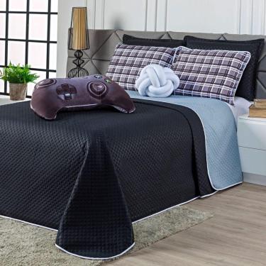 Imagem de Kit Cobre Leito New Game Dupla Face Almofadas Queen 07 Peças