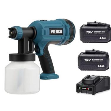 Imagem de Pistola Para Pintura 18v 2 Bateria 4ah Carreg Wesco WS2342.9