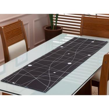Imagem de Caminho de Mesa Trilho Retangular Estampado 1,35m x 45cm 4 ou 6 Lugare