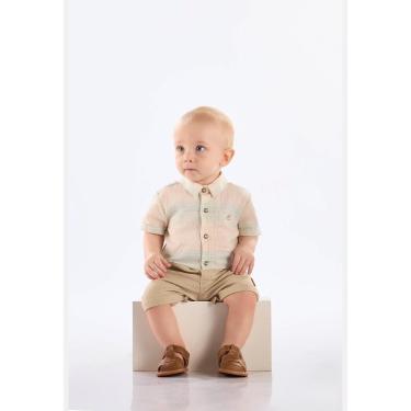 Imagem de Conjunto Body Bermuda Linho Up Baby-Masculino
