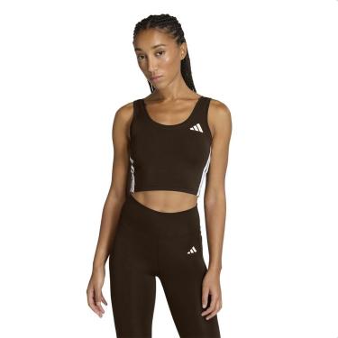 Imagem de Regata Cropped Adidas Feminina Três Listras Train Essentials-Feminino