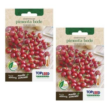 Imagem de 2x Sementes Pimenta Bode Vermelha Picante Saborosa Vigorosa - Topseed