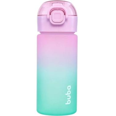 Imagem de Garrafa Degrade Buba Canudo Silicone ANTI-VAZAMENTO Infantil Rosa
