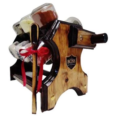 Imagem de Porta Tempero Giratório em Madeira 6 Diferentes Cores - Boss Arte em M