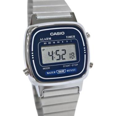 Imagem de Relógio Casio Digital Vintage Mini Feminino LA670WA-2DF, Prata