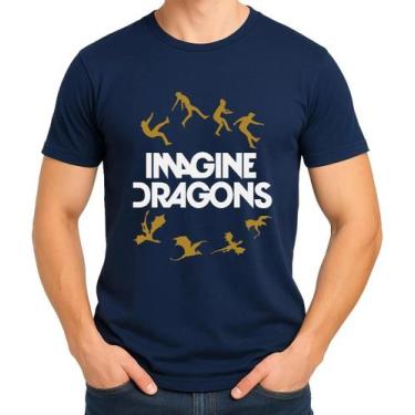 Imagem de Camiseta Camisa Adulto Feminina Masculina Algodão Banda Imagine Dragon