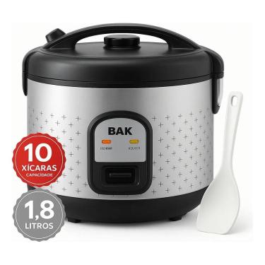 Imagem de Panela De Arroz Elétrica Cozimento Refogar 1,8l 700w Sopa Cor Prateado Frequência 60hz