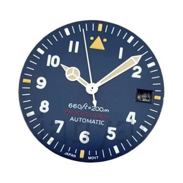 Imagem de Relógio De Mergulho Estilo Piloto Azul 29mm Com Mostrador E Ponteiros 