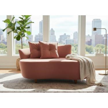 Imagem de Namoradeira Sofá Feijão Suria 150cm Orgânica Bouclé - Mansão Decor