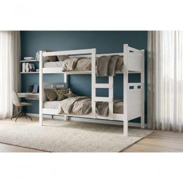 Imagem de Beliche Jaspe Branca Com 02 Colchões D20 12cm