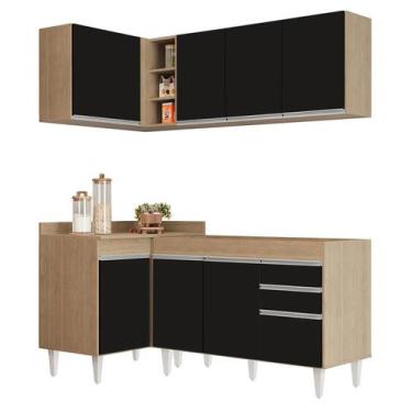 Imagem de Armário de Cozinha Modulado de Canto Direito 4 Peças Cp37 Balcão sem T
