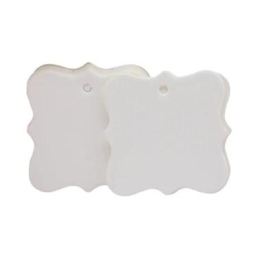 Imagem de Etiquetas De Presente De Papel Kraft Branco, 100 Peças, Etiquetas De E