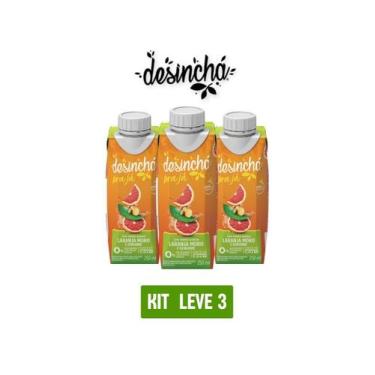 Imagem de Chá verde desinchá prajá laranja e gengibre 250ml-kit 3 unid - Desinch