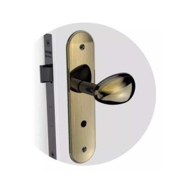 Imagem de Fechadura Taco Golf Banheiro Antique Brass - Cromo Inox - Zamac - Ouro
