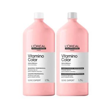 Imagem de Kit loreal vitamino color shampoo e condicionador 1500 ml cada - LOREA