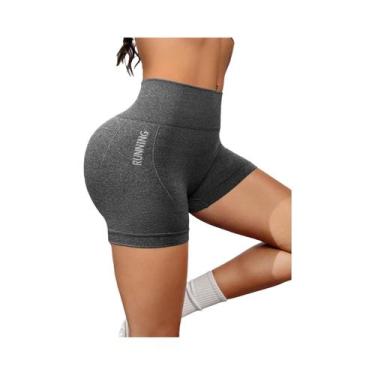 Imagem de Shorts Esportivos Femininos De Cintura Alta Para Corrida, Levanta Bumb