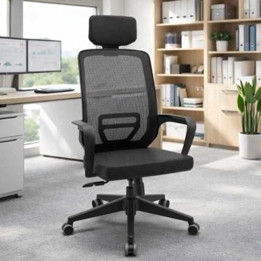 Imagem de Cadeira de Escritório Adrix Diretor Ergonômica NR17 - Plaxmetal, Preto