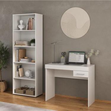 Imagem de Conjunto de Escritório 2 Peças 1 Escrivaninha Cooler e 1 Estante com 5