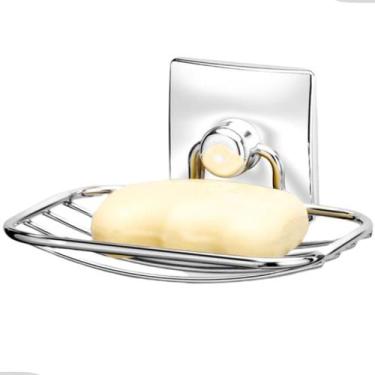 Imagem de Suporte Sabonete em Barra Lavabo Banheiro Fixação Fita Adesiva Dupla F