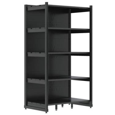 Imagem de Rack Fit Parede 1 Inicial 2,02X0,90X0,60 5 Bandejas Amapá, Preto Perfi