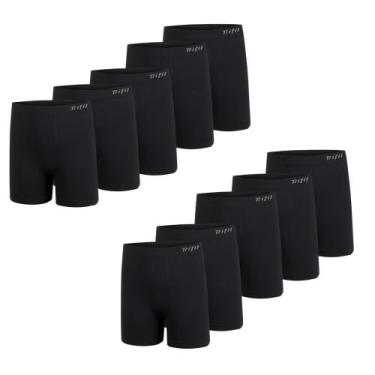 Imagem de Kit 10 Cueca Boxer Box Plus Size Trifil Sem Costura Microfibra Origina