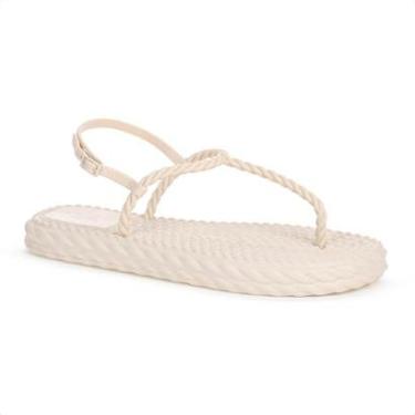 Imagem de Sandália Brizza Arezzo Thong Slim Marrocos Bege - Feminino-Feminino