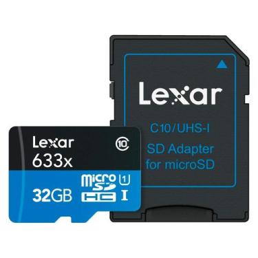 Imagem de Cartão De Memória Microsd Lexar 32gb 100mb/s 633x Uhs-i + Adaptador Sd