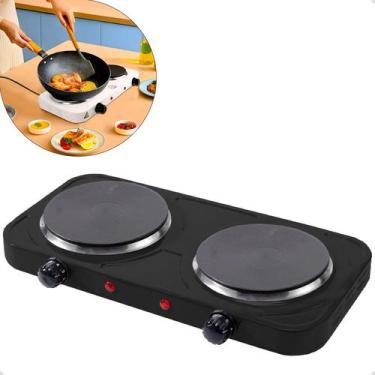 Imagem de  Fogão Cooktop Portátil Elétrico 2 Bocas 2000w Chapa Linha Premium - H