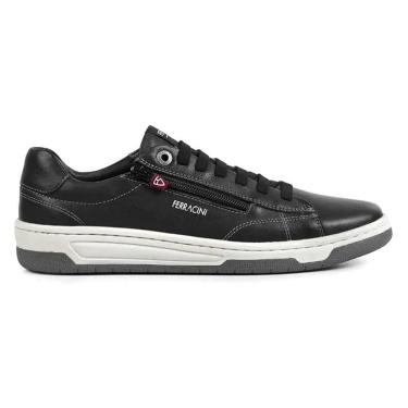 Imagem de Tenis Sapatênis Ferracini VOX Casual Masculino Couro Preto-Masculino