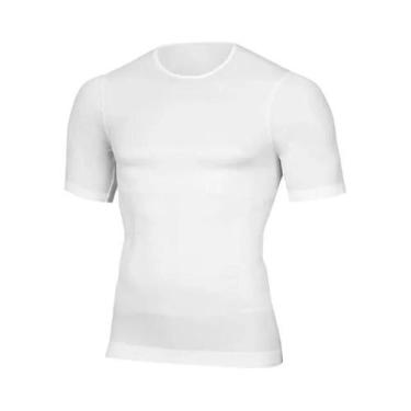 Imagem de Camiseta Modeladora Masculina Slimming, Top De Fitness Com Mangas Curt