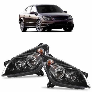 Imagem de Farol Dianteiro Vectra Sedan 2006 A 2008 Máscara Negra - Automotive Im