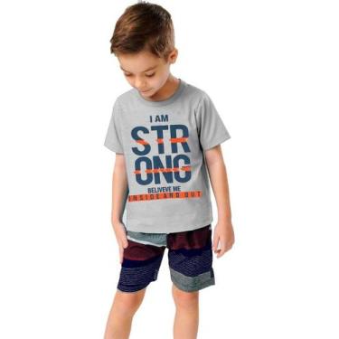 Imagem de Conjunto Infantil Menino Roupa Bermuda Short Camiseta Verão - Rovitex 