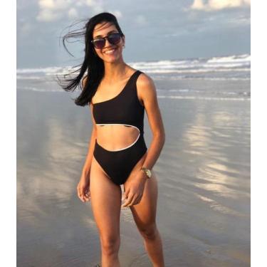 Imagem de Maiô bicolor preto e branco - Gabriela Gomes 